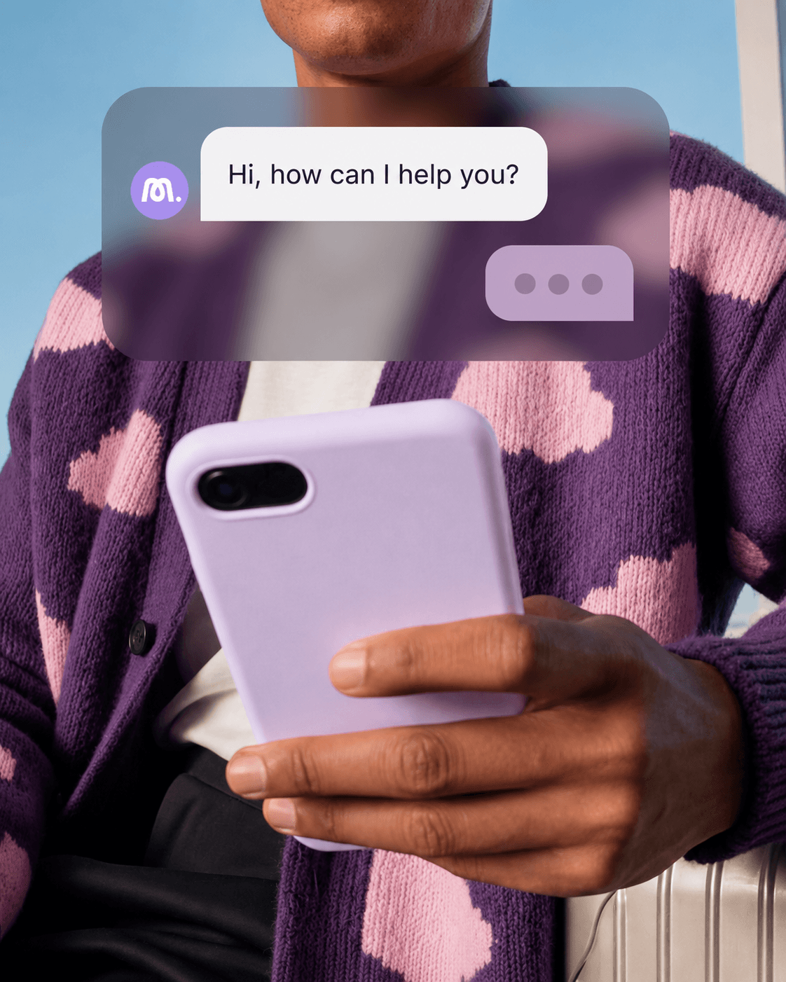 Creator using InstaMonyo chat on mobile